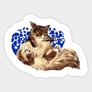 Maine Coon Cat Toon Sticker